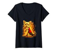 Mujer Yo Amo Mamá Yorkie, Estilo Tatuaje Yorkie Mamá Camiseta Cuello V
