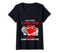 Mujer Yo Estaba allí, Todo el Mundo Realmente era Divertido Luchar con Kung Fu Camiseta Cuello V