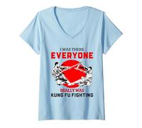 Mujer Yo Estaba allí, Todo el Mundo Realmente era Divertido Luchar con Kung Fu Camiseta Cuello V