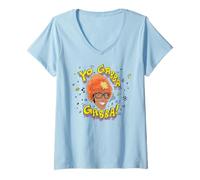 Mujer Yo Gabba Gabba! DJ Lance Illustration with Doodles TV Show Camiseta Cuello V