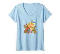 Mujer Yo Gabba Gabba! Dragon Ship Group Photo Camiseta Cuello V