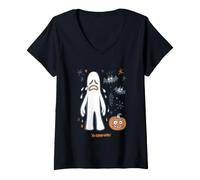 Mujer Yo Gabba Gabba! Halloween Ghost Pumpkin and Bats Camiseta Cuello V