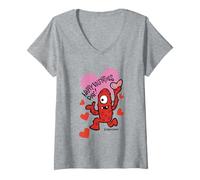 Mujer Yo Gabba Gabba! Muno Happy Valentine's Day Camiseta Cuello V