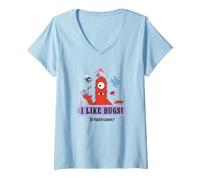 Mujer Yo Gabba Gabba! Muno I Like Bugs Camiseta Cuello V