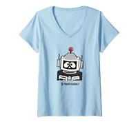 Mujer Yo Gabba Gabba! Plex Robot Big Face Camiseta Cuello V