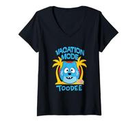 Mujer Yo Gabba Gabba! Toodee Tropical Vacation Mode Camiseta Cuello V