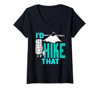 Mujer Yo Haría Esa Caminata Frase de Montaña Divertida Camiseta Cuello V