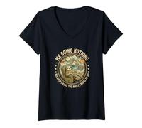 Mujer Yo no Hago Nada Porque Tengo demasiadas Cosas Que Hacer Perezoso Camiseta Cuello V