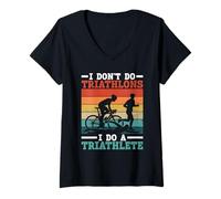 Mujer Yo No Hago Triatlones Hago Un Triatleta - Entrenamiento Triatlón Camiseta Cuello V