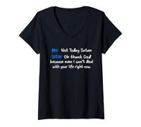 Mujer Yo no Hoy satanás satanás oh Gracias a Dios Camiseta Cuello V