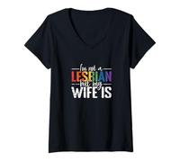 Mujer Yo no Soy Lesbiana Pero mi Esposa es Camiseta Cuello V