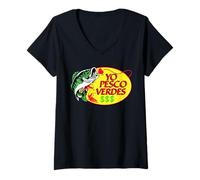 Mujer Yo Pesco Verdes, Funny Mexican Sarcasm Sayings Mexico Camiseta Cuello V
