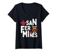 Mujer Yo Sobreviví a los Sanfermines 2026 Toro Gora San Fermín Camiseta Cuello V