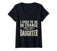 Mujer Yo solía Estar a Cargo, Entonces tuve una Hija, Divertida Camiseta 3 Camiseta Cuello V