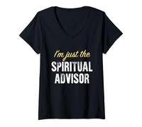 Mujer Yo Solo Soy el Consejero Espiritual - Divertido Camiseta Cuello V