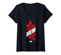 Mujer Yo Soy El Juez De Ley Dredd 2000 AD Comic Montage Camiseta Cuello V