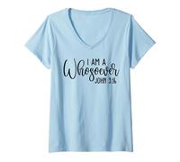 Mujer Yo Soy quien Cristiano Hombres y Mujeres Agradecidos Camiseta Cuello V