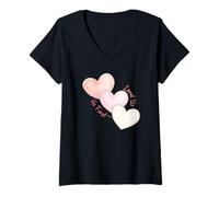 Mujer Yo Soy suyo, él es mío, Amor, Corazones, fe Cristiana, San Valentín Camiseta Cuello V