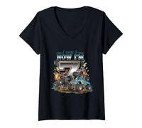 Mujer Yo tenía 6 años y Ahora Tengo 7 años de Edad 7 años Camiseta Cuello V