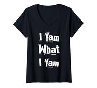 Mujer Yo Yam Lo que Yam Camiseta Cuello V