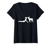 Mujer Yoga Cobra Yoga Pose Goat Yoga Camiseta Cuello V
