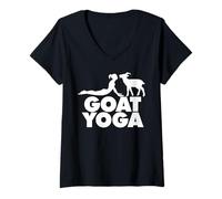 Mujer Yoga Cobra Yoga Pose Goat Yoga Camiseta Cuello V