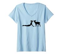 Mujer Yoga Cobra Yoga Pose Goat Yoga Camiseta Cuello V