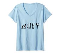 Mujer Yoga Evolución Yoga Meditación Espiritual Namaste Camiseta Cuello V