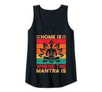 Mujer Yoga Home Is Where The Mantra Is Yoga Divertido Camiseta sin Mangas