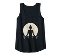 Mujer Yoga Meditación Conciencia Plena Energía Luna Equilibrio Camiseta sin Mangas