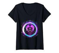 Mujer Yoga Meditación Kundalini Chakra Energía Camiseta Cuello V