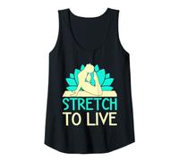 Mujer Yoga Stretch To Live Yoga Divertido Camiseta sin Mangas