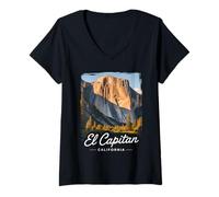 Mujer Yosemite El Capitán California Camiseta Cuello V