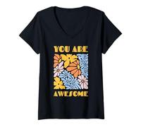 Mujer You Are Awesome Boho s para Mujeres con Estilo Camiseta Cuello V