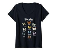 Mujer You Are Butterfly Christian Faith Jesús Biblia Verso Orando Camiseta Cuello V
