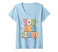 Mujer You Are Ready Testing Week Test Day Teachers Students Camiseta Cuello V