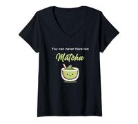 Mujer You Can Never Have Too Matcha - Japanese Green Tea Graphic Camiseta Cuello V