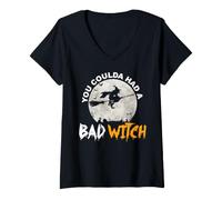Mujer You Could Have A Bad Witch Funny Halloween Witch Camiseta Cuello V
