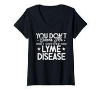 Mujer You Don't Scare Me - I Survived Lyme Disease Camiseta Cuello V