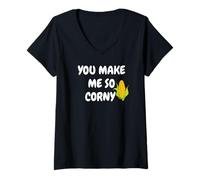 Mujer You Make Me So Corny - Funny Romantic Corn Tees Decor Mugs Camiseta Cuello V