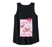 Mujer You Make My Heart Go Hong Goose Valentine Pun Lindo Corazón Arco Camiseta sin Mangas