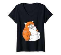 Mujer You Me Persian Cat Camiseta Cuello V