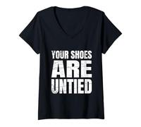 Mujer Your Shoes Are Untied Camiseta Cuello V