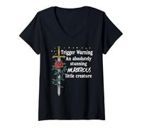 Mujer You're an Absolutely Stunning Murderous Little Creature Smut Camiseta Cuello V