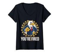 Mujer You'Re Fired Patriotic Boss Eagle, Mascota Camiseta Cuello V