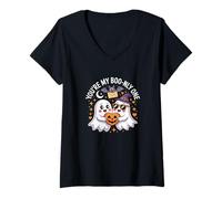 Mujer You'Re My Boo One Divertido Fantasma de Halloween Love Fun Camiseta Cuello V