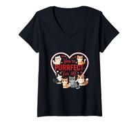 Mujer You'Re Purrfect for Me Cute Cats Valentine Camiseta Cuello V