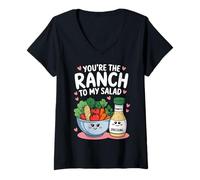 Mujer You'Re The Ranch to my Salad Cute Valentine's Day Hombres Mujeres Camiseta Cuello V