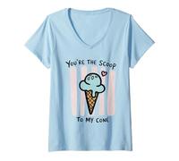 Mujer You'Re The Scoop To My Cone Ice Cream Love Design Camiseta Cuello V