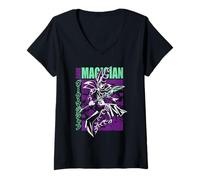 Mujer Yu-Gi-Oh! Duel Monsters Dark Magician Fight Pose Anime Camiseta Cuello V